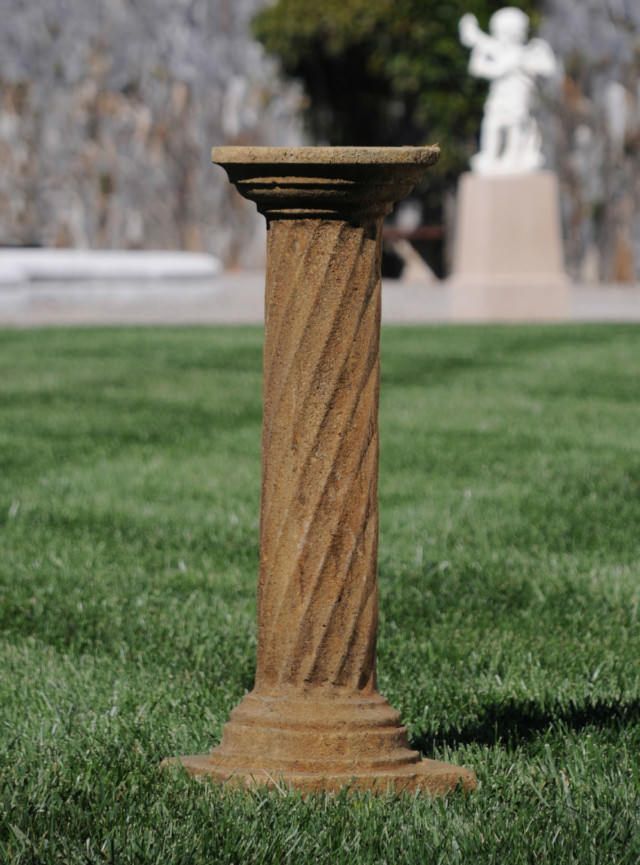 Spiral Column Plant Stand – Unique Stone | Antique & Garden Reproductions In Stone Plant Stands (View 1 of 15)
