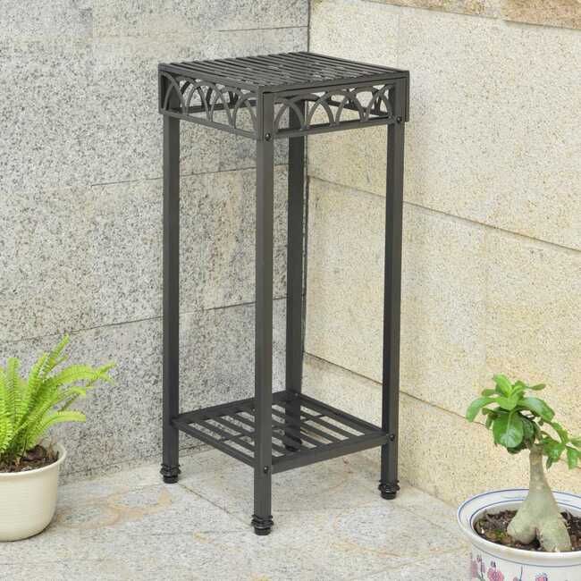 Sutton Iron 14" Square Plant Stand – Antique Black, Outdoor Furniture: Farm  And Ranch Depot Intended For 14 Inch Plant Stands (View 15 of 15)