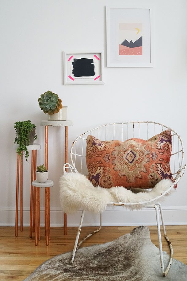 Transformed :: Concrete + Copper Plant Stand – Camille Styles Inside Copper Plant Stands (View 14 of 15)