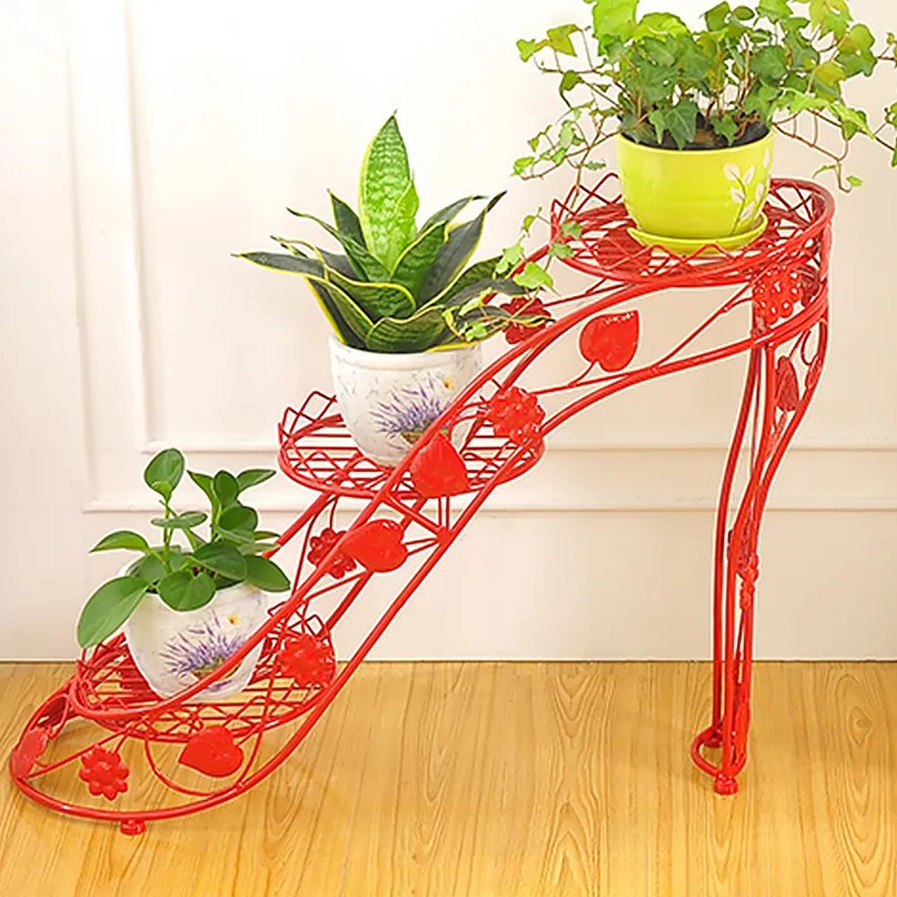 Unique High Heel Plant Stand In Black/red Metal Red Homary With Red Plant Stands (View 11 of 15)