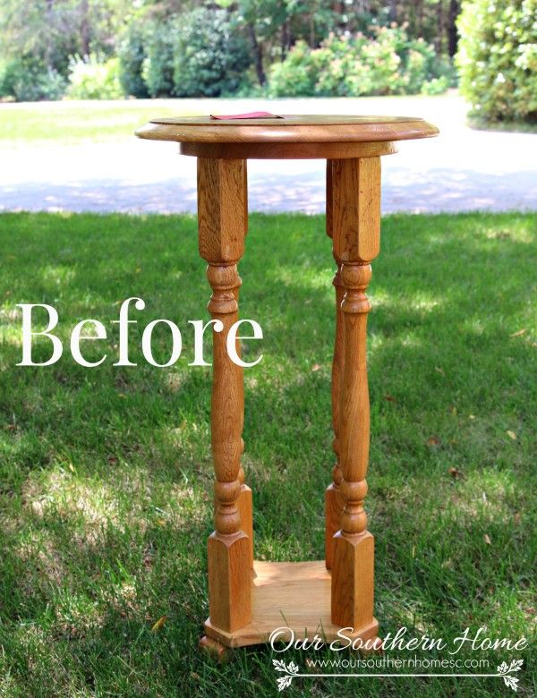 Weathered Rustic Plant Stand – Our Southern Home With Regard To Painted Wood Plant Stands (View 12 of 15)