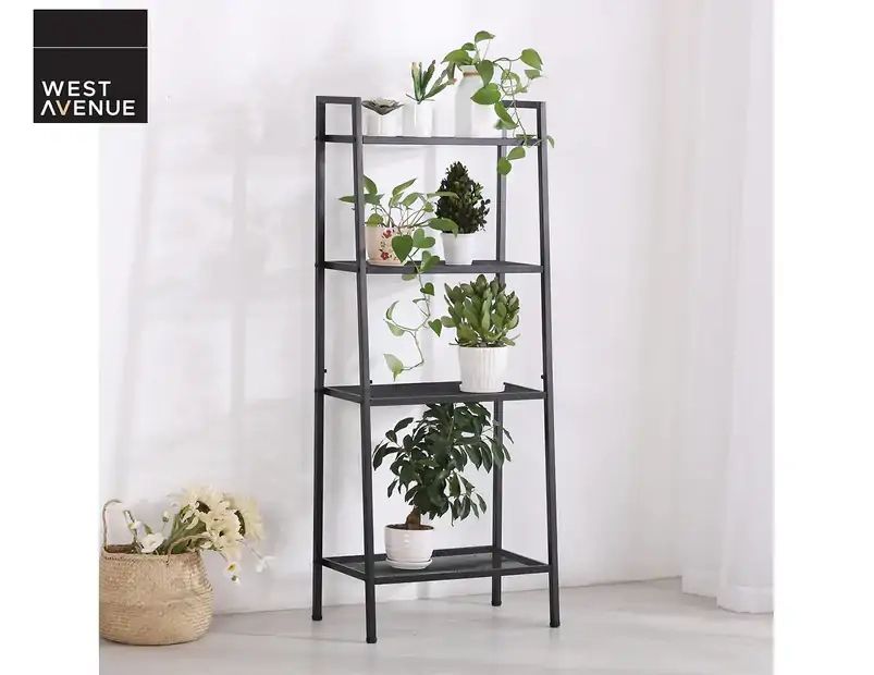 West Avenue 4 Tiered Metal Plant Stand – Black | Www.catch (View 13 of 15)