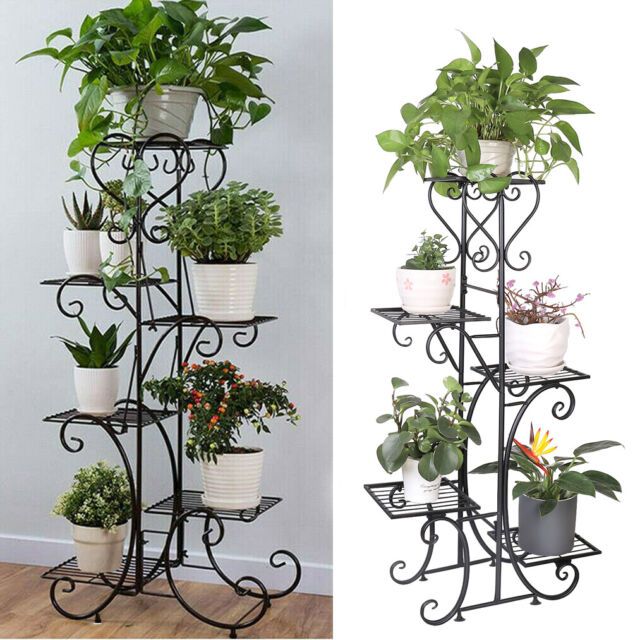 Wooden Plant Shelf 5 Tier Stand Flower Pot Shelving Storage Home Garden  Patio For Sale Online | Ebay With Patio Flowerpot Stands (View 12 of 15)