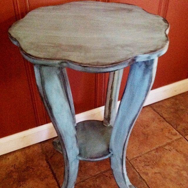 Wooden Plant Stand Spray Painted, Distressed & Glazed!! Repurposed &  Revived Creations Page … | Painting Wood Furniture, Distressed Furniture  Diy, Painted Furniture Pertaining To Painted Wood Plant Stands (View 1 of 15)