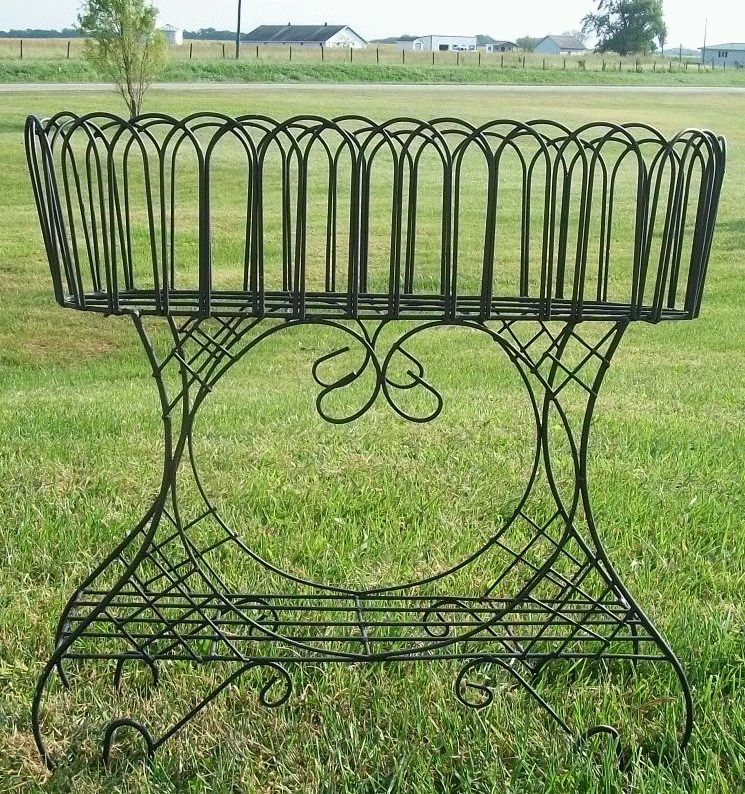 Wrought Iron Flower Plant Stands With Iron Base Plant Stands (View 8 of 15)
