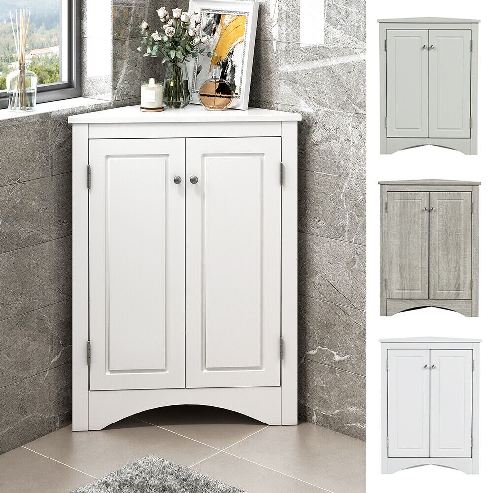 Bathroom Cabinet Triangle Adjustable Shelves Sideboards Farmhouse Wooden  Corner – Nastri D'argento With Sideboards With Adjustable Shelves (View 2 of 15)