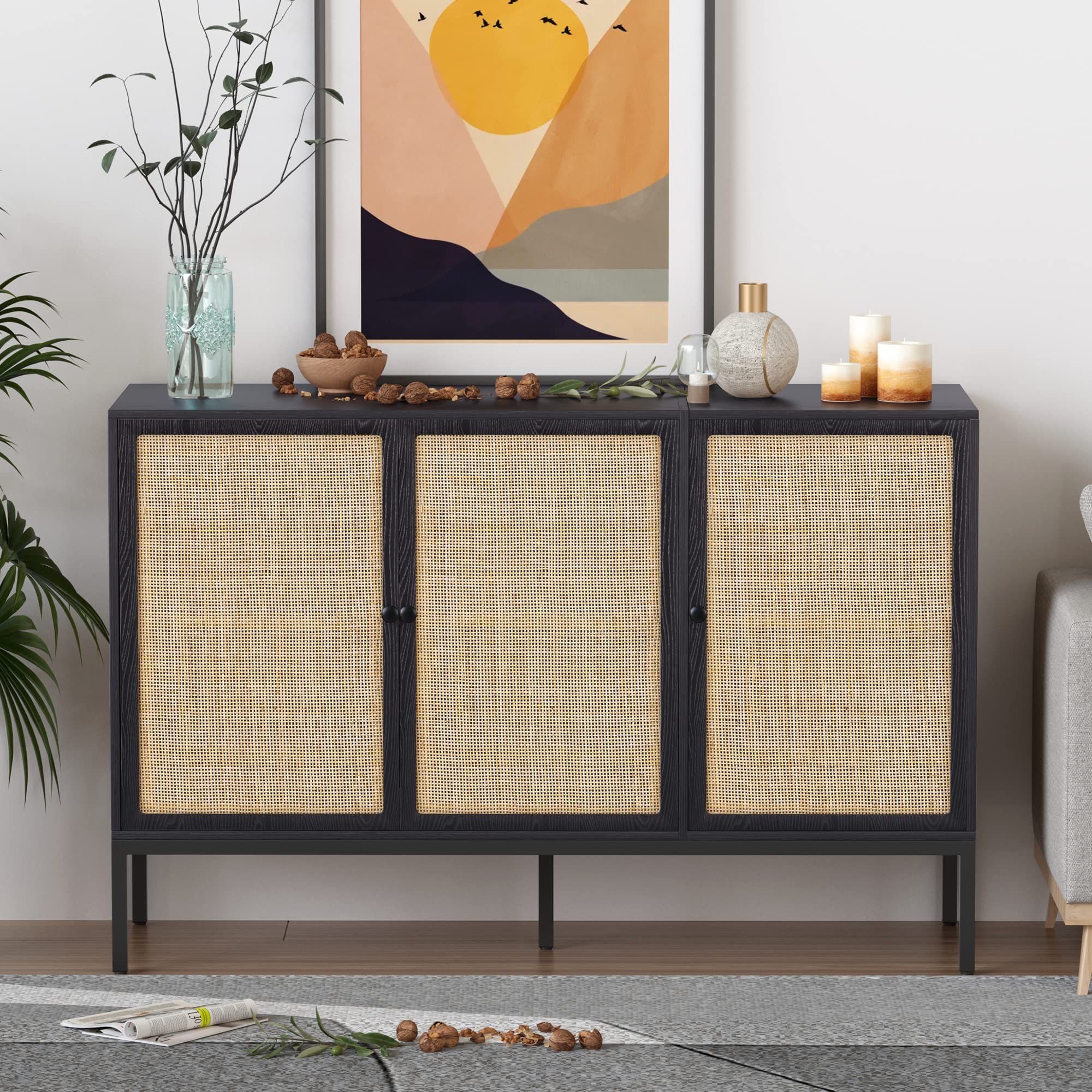 Bay Isle Home Boho Natural Rattan 47'' Wide Sideboard & Reviews | Wayfair Within Assembled Rattan Sideboards (View 5 of 15)