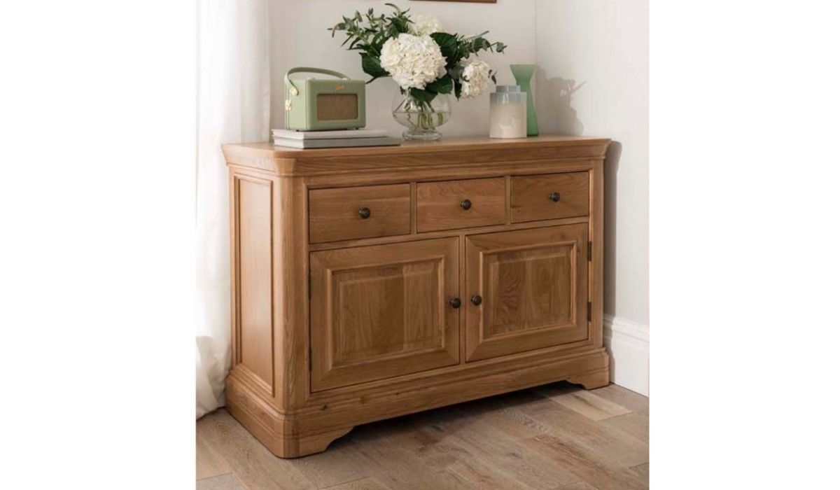 Carmen 3 Drawer Sideboard – Crinions Furniture Within Sideboards With 3 Drawers (View 14 of 15)
