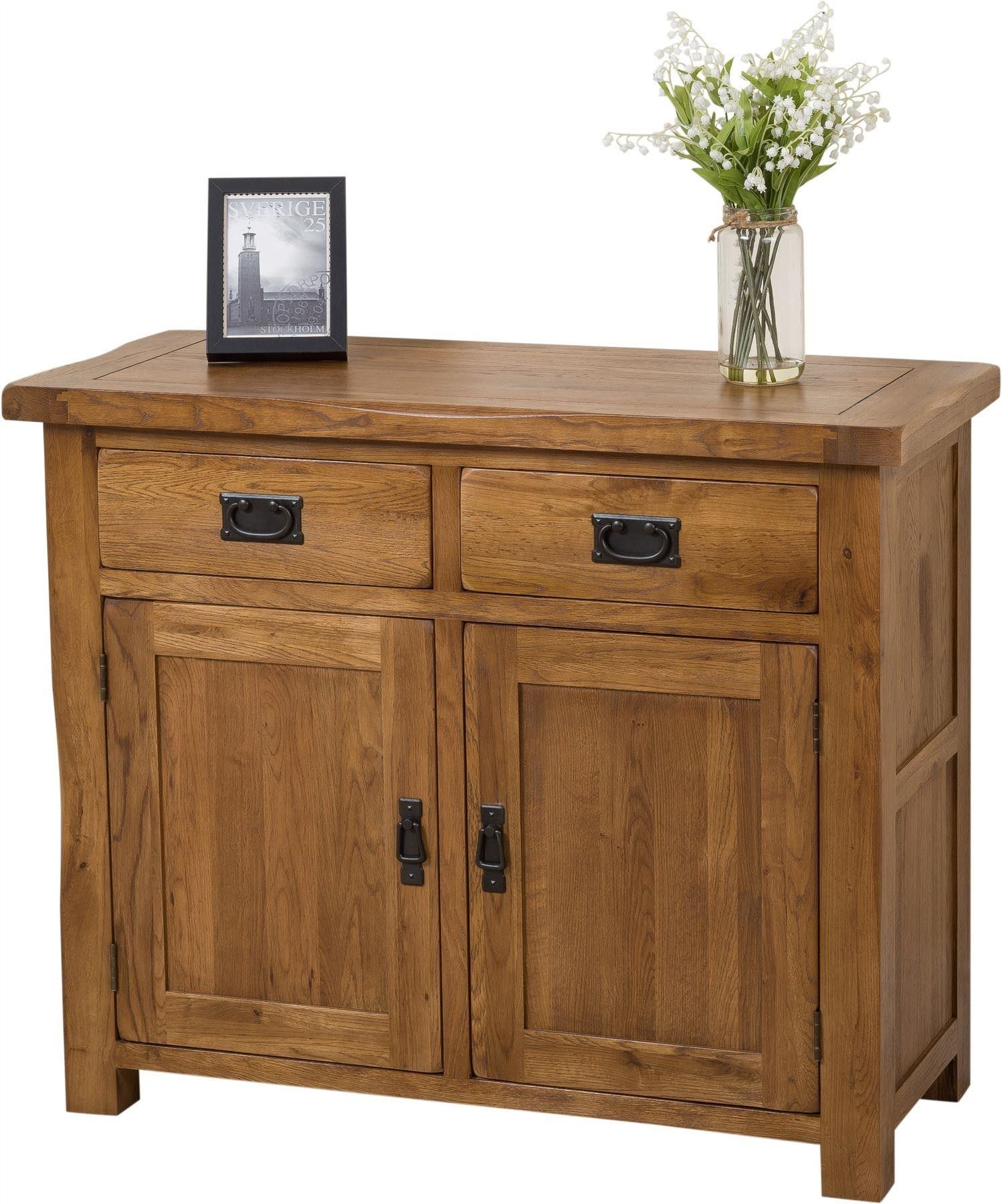 Cotswold Rustic Small Oak Sideboard | Modern Furniture Direct Throughout Rustic Oak Sideboards (Photo 6 of 15)