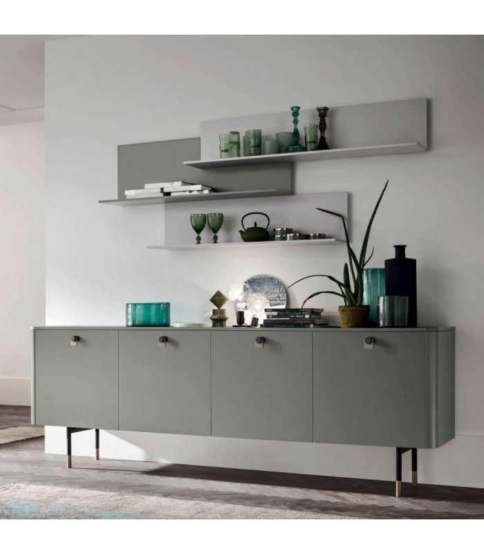 Cover Sideboardmaronese Acf, 100% Made In Italy | Arredinitaly In Gray Wooden Sideboards (View 12 of 15)
