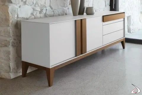 Design Sideboard In Wood On Olimpia Feet | Toparredi For Gray Wooden Sideboards (Photo 13 of 15)