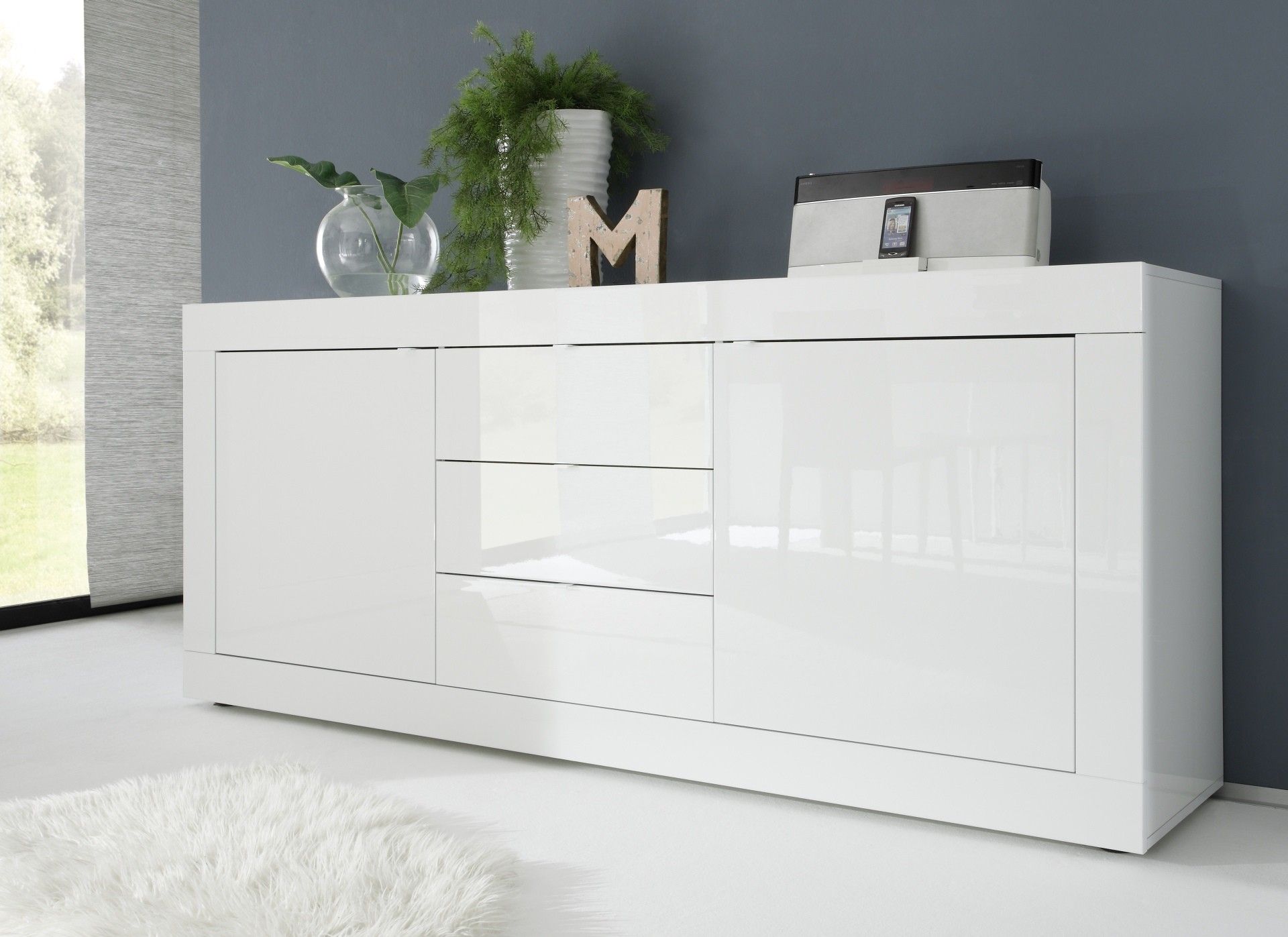 Dolcevita Ii White Gloss Sideboard – Sideboards (1234) – Sena Home Furniture With Regard To White Sideboards For Living Room (View 6 of 15)