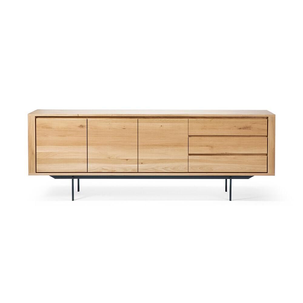 Ethnicraft Sideboard Shadow With 3 Doors And 3 Drawers (natural – Oak And  Metal) – Myareadesign (View 10 of 15)
