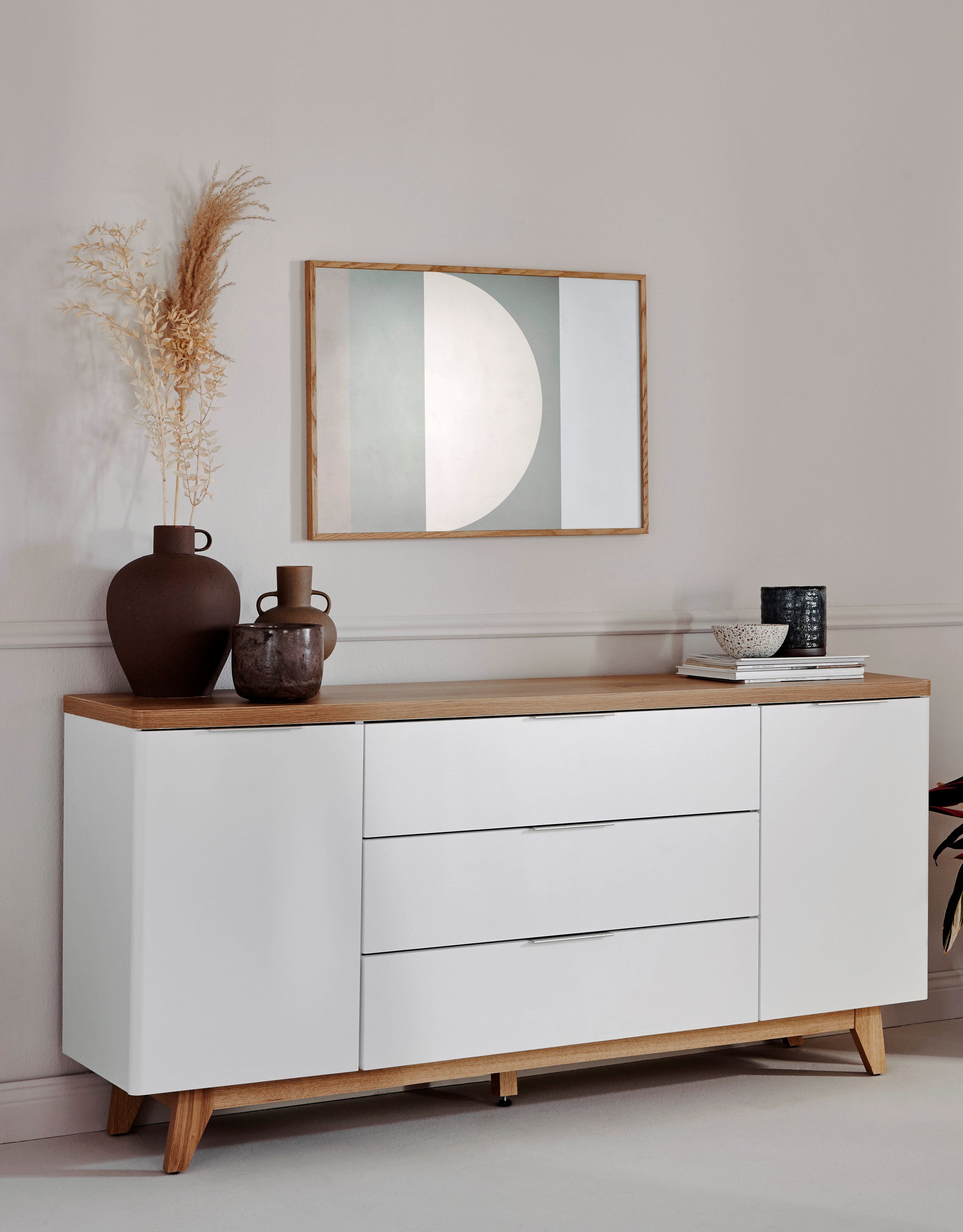 George Oliver Bott 160cm Wide 3 Drawer Sideboard & Reviews | Wayfair.co.uk In Sideboards With 3 Drawers (Photo 4 of 15)