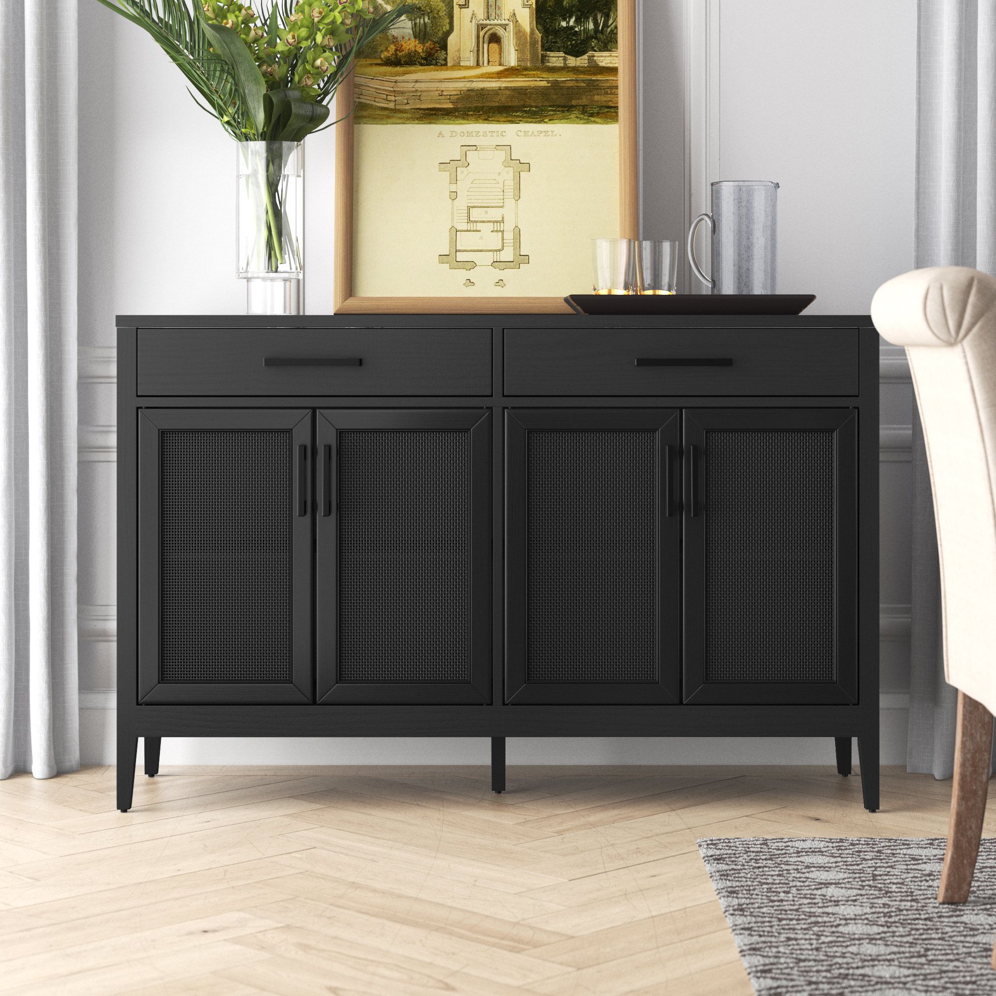 Greyleigh™ Newhaven 56'' Sideboard & Reviews | Wayfair For Sideboards For Entryway (View 10 of 15)