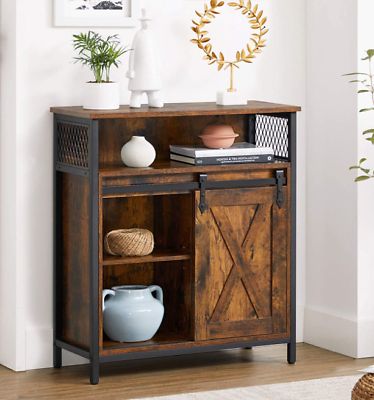 Industrial Storage Cabinet Small Rustic Sideboard Vintage Console Table  Cupboard | Ebay With Sideboards Cupboard Console Table (View 10 of 15)