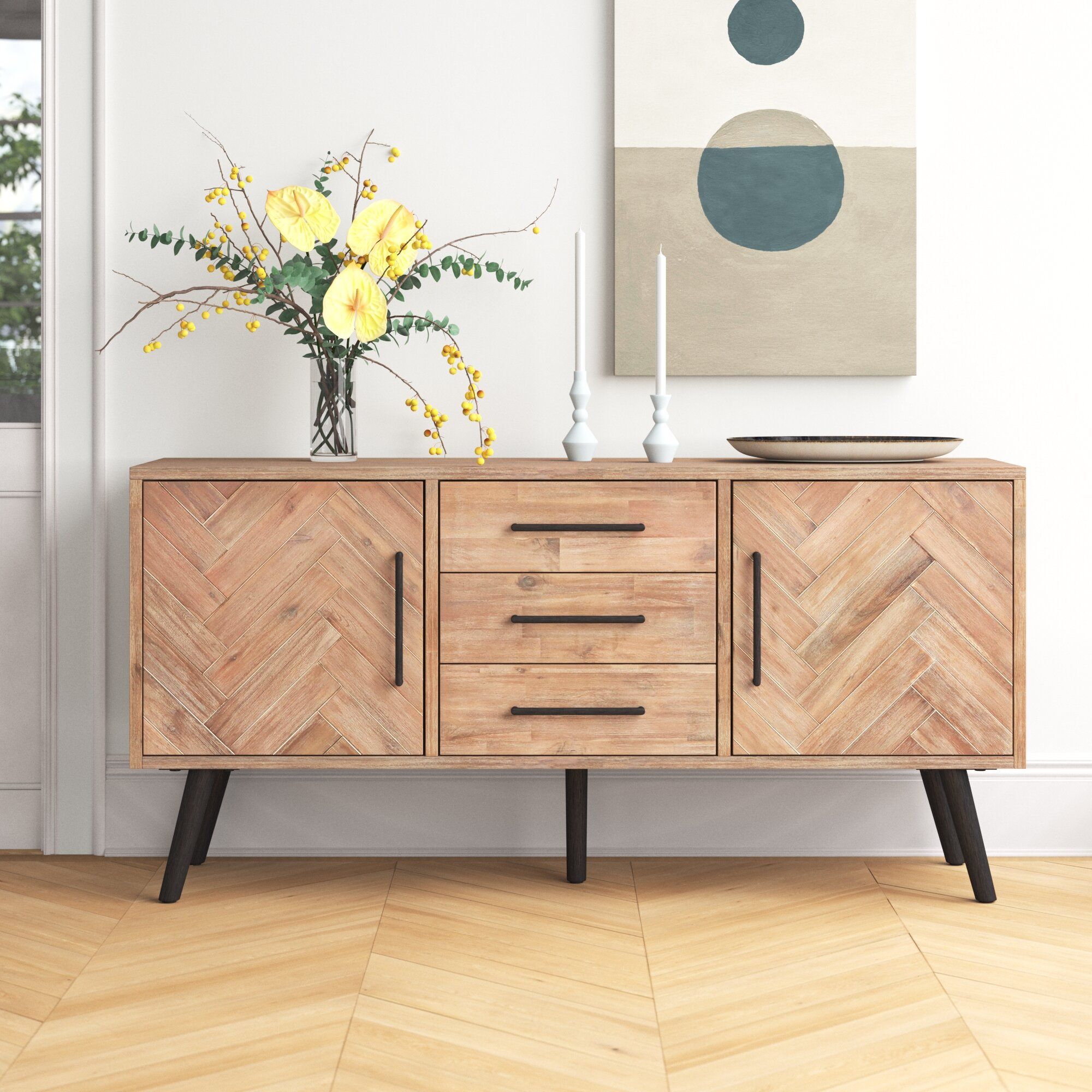 Mercury Row® Archer 65'' Solid Wood Sideboard & Reviews | Wayfair For Solid Wood Buffet Sideboards (Photo 2 of 15)