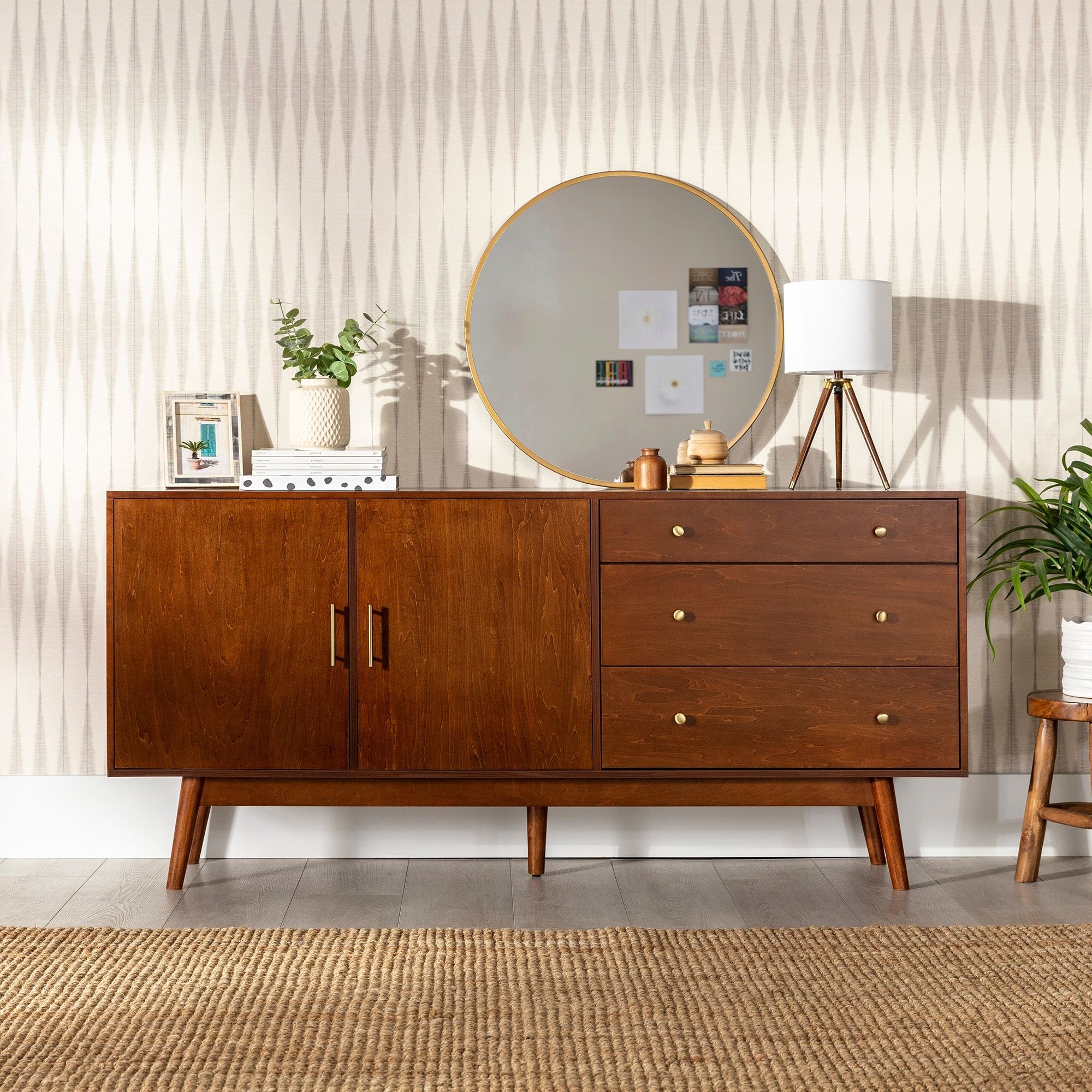 Middlebrook 70 Inch Mid Century Modern Buffet Console – On Sale – Bed Bath  & Beyond – 30944458 With Regard To Mid Century Modern Sideboards (View 2 of 15)
