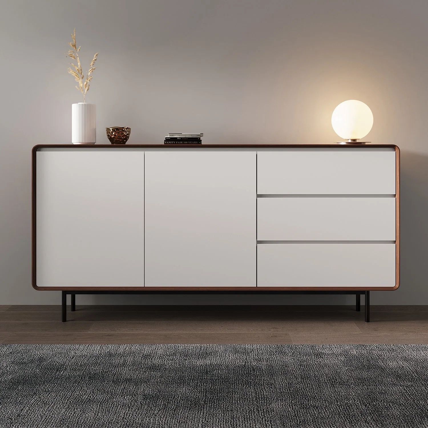 Modern Sideboard Buffet Server Cabinet Dining Room Console Table Storage  Decorate Side Cabine Stainless Steel Living Room Cabinets – China Modern  Black Sideboard Dining Room Sideboards, Modern Decorate Side Cabine Buffet  Cabinets | In Sideboards Cupboard Console Table (View 6 of 15)