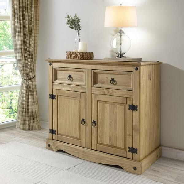 Os Home And Office Furniture Classic Cottage Series Corona Brown Solid Wood  Top 36 In. Buffet Sideboard With Drawers Cor915 – The Home Depot Intended For Solid Wood Buffet Sideboards (Photo 13 of 15)
