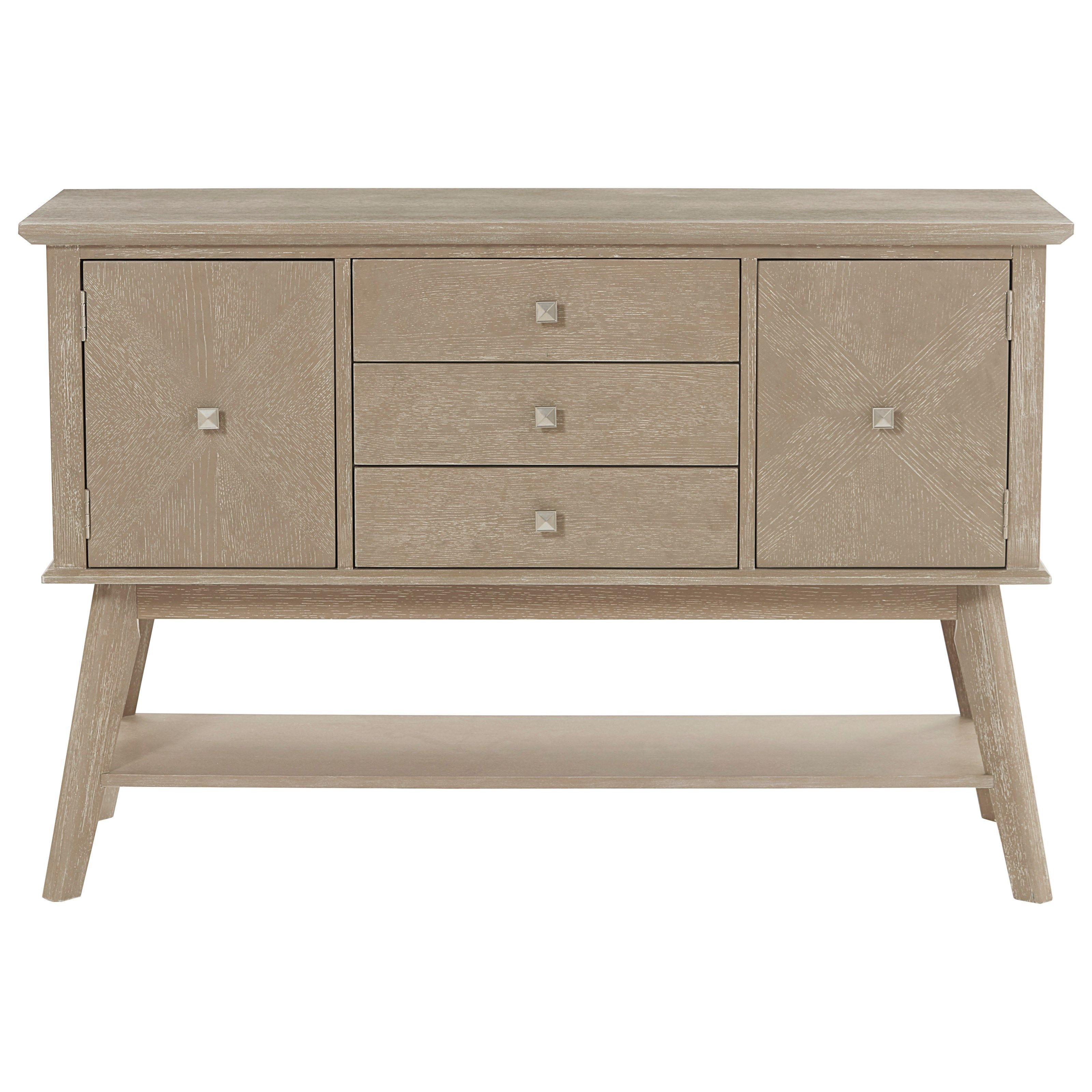 Progressive Furniture Beck D887 56 Mid Century Modern Sideboard With Usb  Ports And Outlets | Wayside Furniture & Mattress | Sideboards Regarding Sideboards With Power Outlet (View 7 of 15)