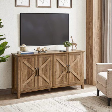 Vasagle Buffet Cabinet Sideboard Storage Cabinet With Adjustable Shelves  For Living Room Rustic Walnut – Walmart For Rustic Walnut Sideboards (Photo 15 of 15)