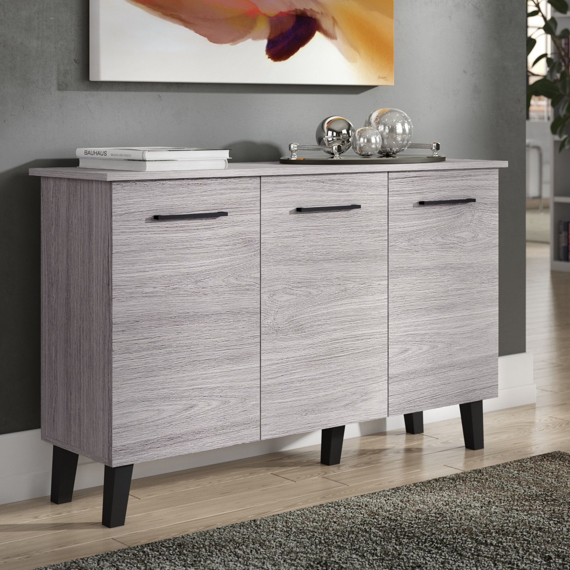 Wade Logan® Janney 46.8'' Sideboard & Reviews | Wayfair With Gray Wooden Sideboards (Photo 4 of 15)