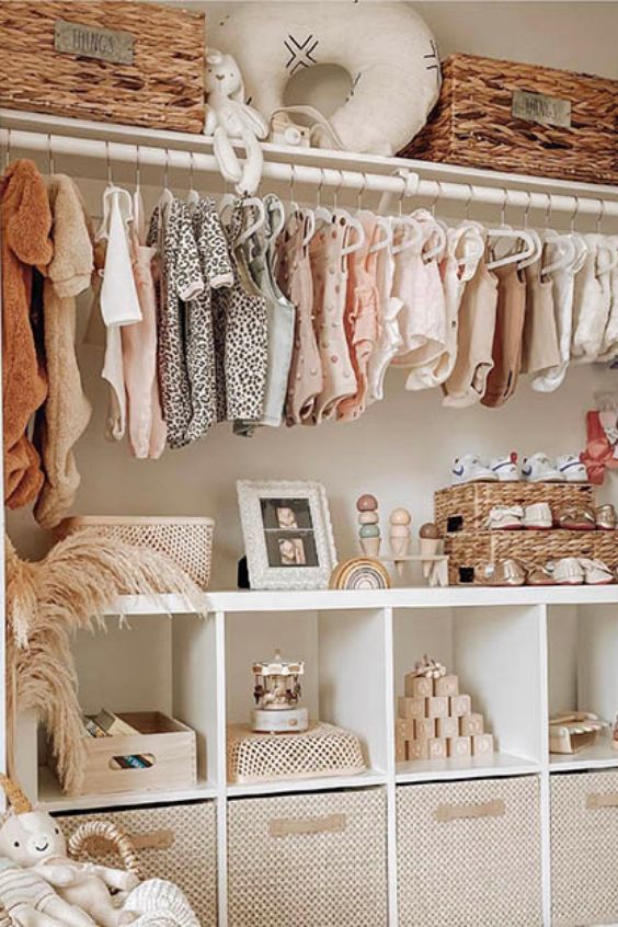 12 Effortlessly Easy Ways To Keep Baby Clothes Organized In The Nursery –  Nursery Design Studio Throughout Wardrobe For Baby Clothes (Photo 5 of 15)