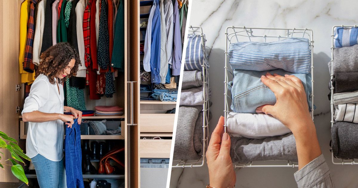 27 Best Closet Organization Ideas For A Much Cleaner, Tidier Space Throughout Wardrobes With 2 Bins (View 6 of 15)