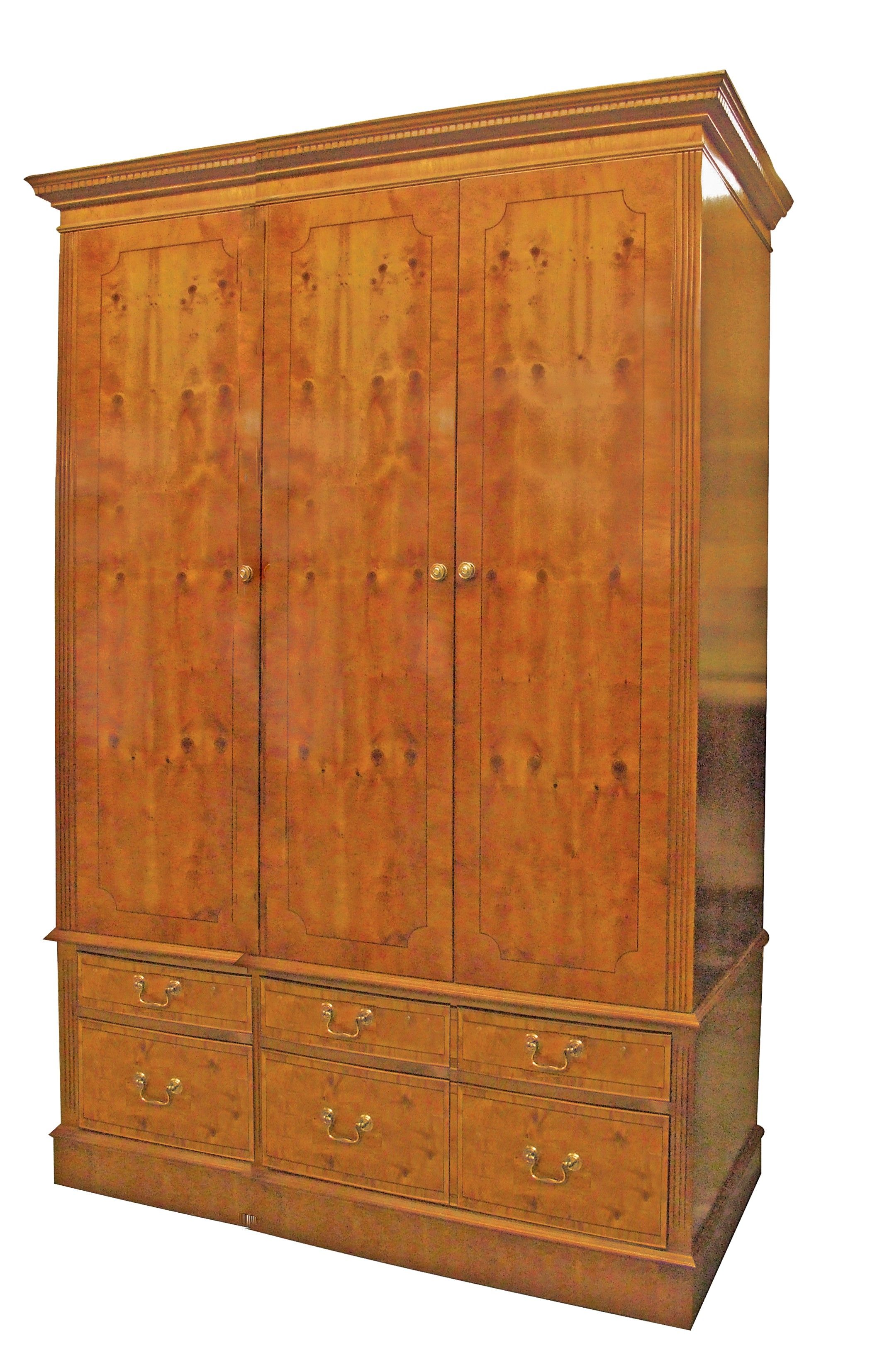 3 Door Wardrobe | Large Wooden Wardrobe | 6 Drawers With Regard To Large Wooden Wardrobes (View 5 of 15)