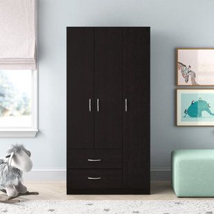 Armoire With Hanging Rod | Wayfair Within Wardrobes With 3 Hanging Rod (View 7 of 15)