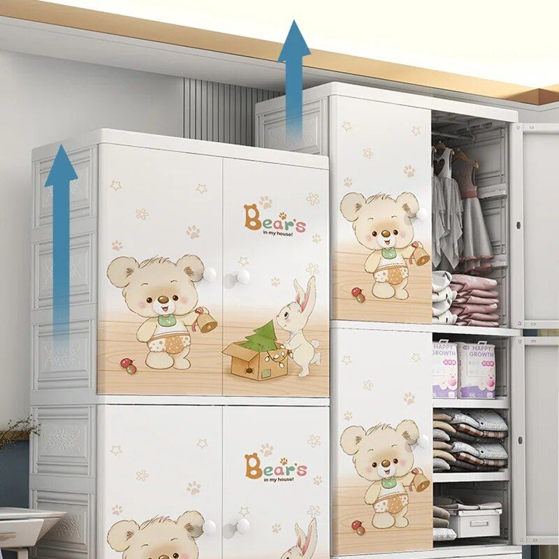 Baby Simple And Easy Wardrobes Extra Large Widening Thickening Children  Closets Clothes Closet Plastics Storage Cabinet 2023 New – Aliexpress With Regard To Baby Clothes Wardrobes (Photo 15 of 15)