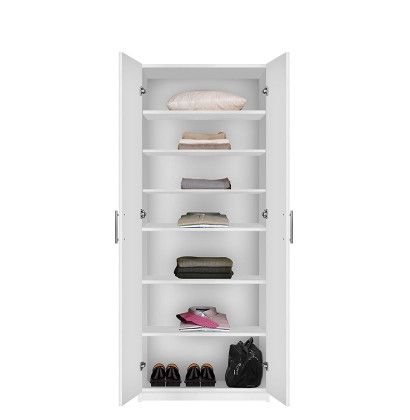 Bella Double Door Wardrobe Cabinet – 6 Shelves | Contempo Space For 6 Shelf Wardrobes (View 14 of 15)