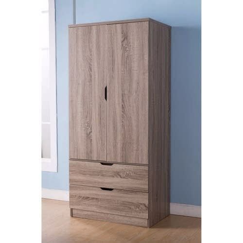 Boa Furnitures Two Door Wardrobe With Two Drawers – Grey | Konga Online  Shopping Pertaining To Wardrobes With Two Drawers (Photo 3 of 15)