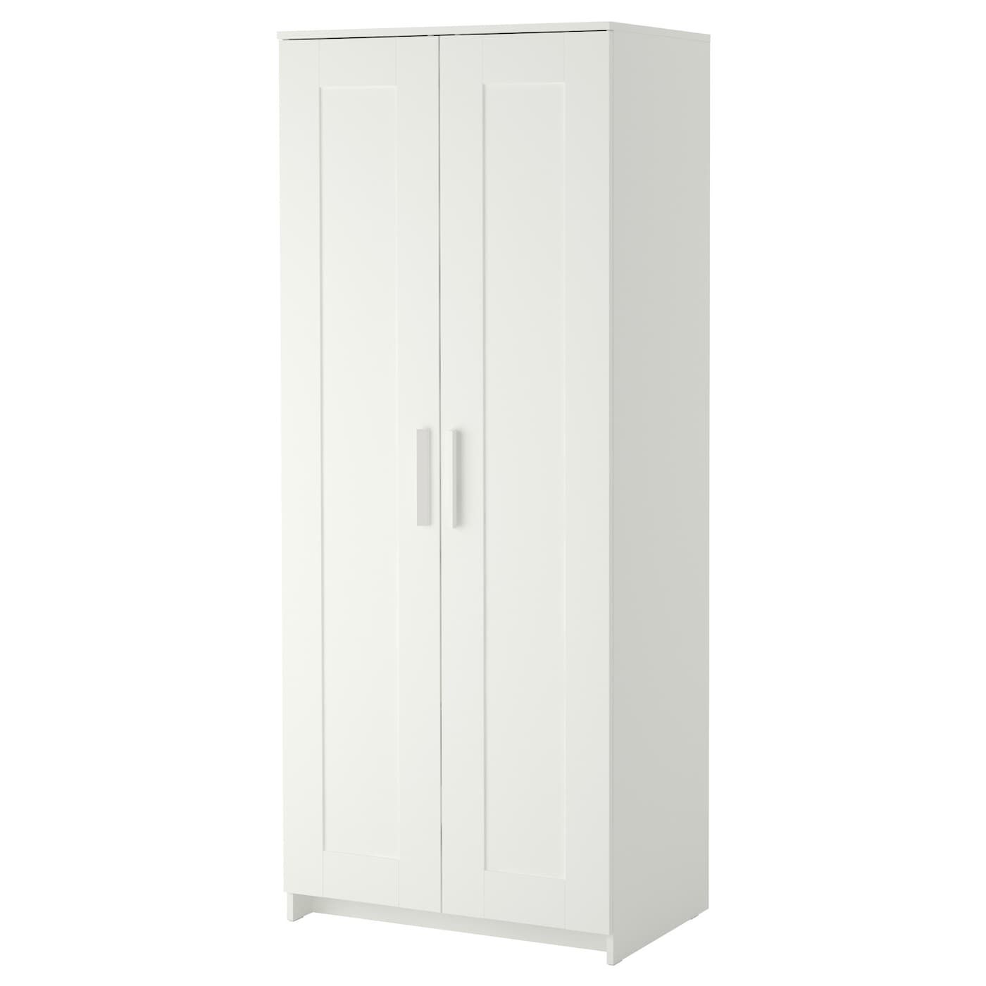 Brimnes Wardrobe With 2 Doors, White, 30 3/4x74 3/4" – Ikea Throughout 2 Door Wardrobes (View 5 of 15)