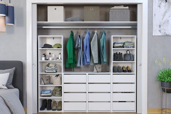 Built In Wardrobe 6 Shelf Unit White – Flexi Storage Throughout 6 Shelf Wardrobes (Photo 2 of 15)