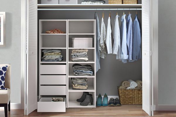 Built In Wardrobe 6 Shelf Unit White – Flexi Storage Within Wardrobe With Shelves (View 13 of 15)