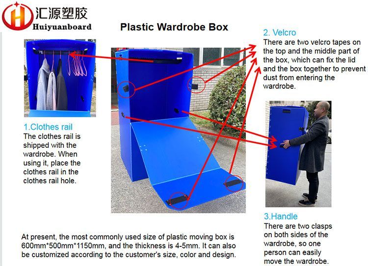 Cheap Corrugated Plastic Wardrobe Box For Moving With Plastic Wardrobe Box (Photo 4 of 15)