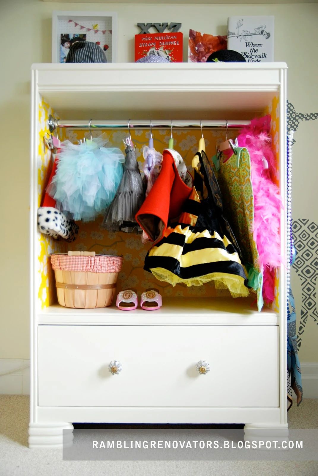 Chloe's Diy Dress Up Closet – Rambling Renovators For Kids Dress Up Wardrobe Closet (Photo 7 of 15)