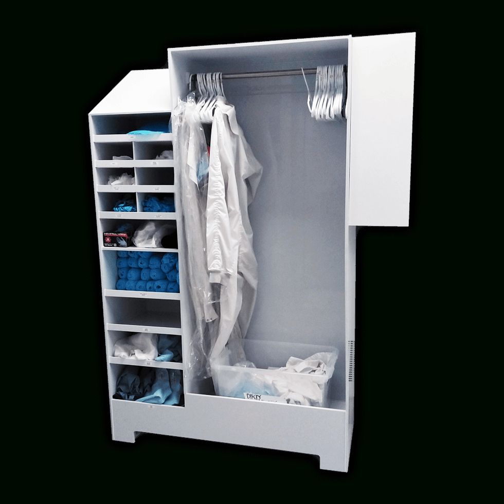 Cleanroom Garment Storage Cabinet | Jst Manufacturing With Garment Cabinet Wardrobes (View 7 of 15)