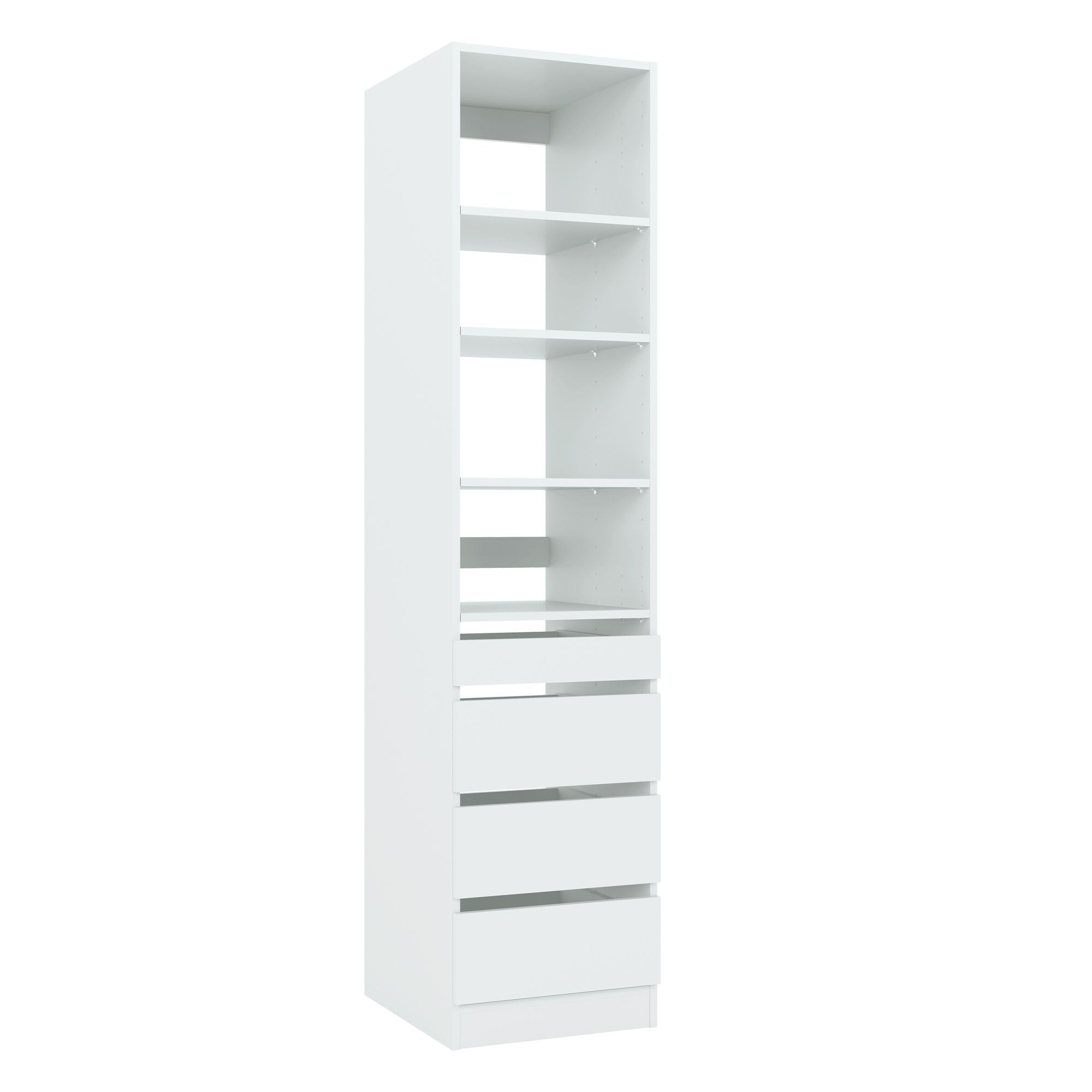 Closet & Co 18'' W Closet System Walk In Tower | Wayfair Intended For 3 Shelving Towers Wardrobes (View 11 of 15)