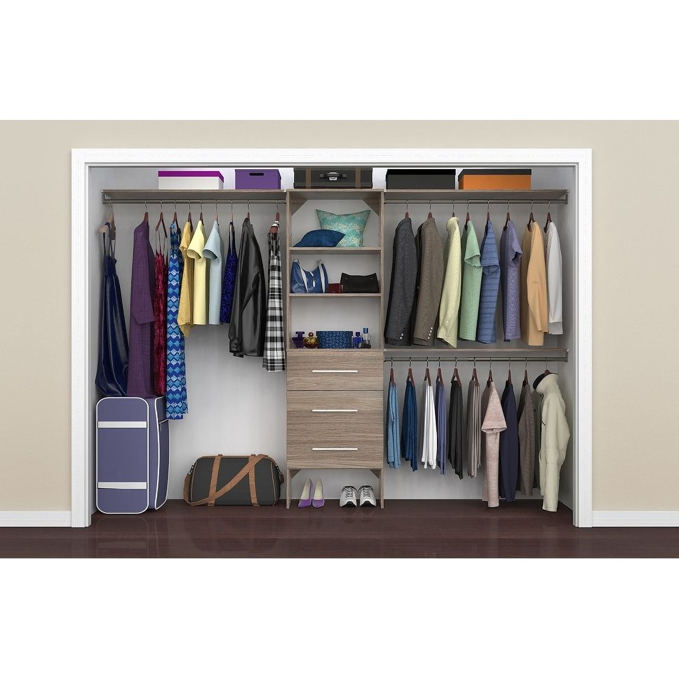 Closetmaid Suitesymphony Modern 3 Drawer 25 Inch Tower Closet Organizer –  Bed Bath & Beyond – 24259550 With Regard To Wardrobes With 3 Shelving Towers (Photo 7 of 15)