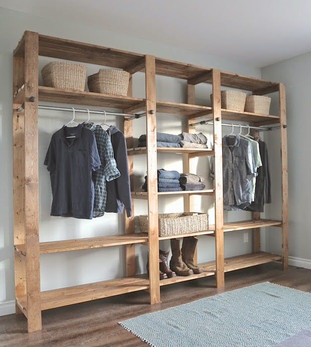 Diy Clothes Racks That Show Off Your Stylish Wardrobe • Ohmeohmy Blog With Built In Garment Rack Wardrobes (View 2 of 15)