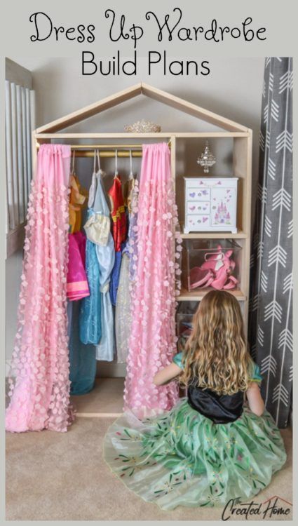 Diy House Shaped Dress Up Wardrobe – The Created Home Intended For Kids Dress Up Wardrobe Closet (Photo 9 of 15)