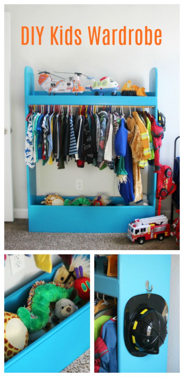 Diy Kids Wardrobe Closet For Dress Up Or Storage – Gluesticks Blog With Kids Dress Up Wardrobe Closet (View 14 of 15)