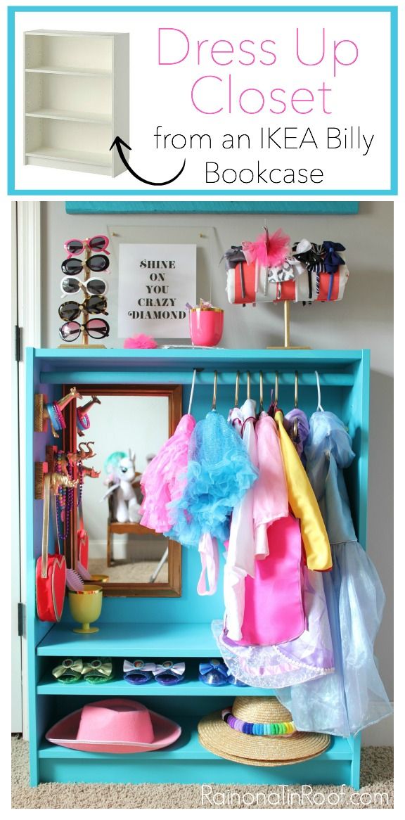 Dress Up Closet: Easy Diy Dress Up Storage From A Bookcase Throughout Kids Dress Up Wardrobe Closet (View 5 of 15)