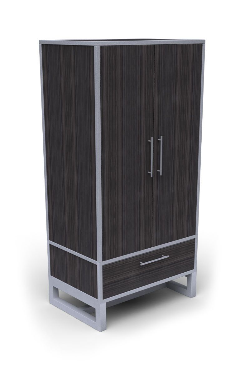 Ecoloft 1 Drawer Wardrobe – Ecologic Furniture Intended For Silver Metal Wardrobes (View 3 of 15)