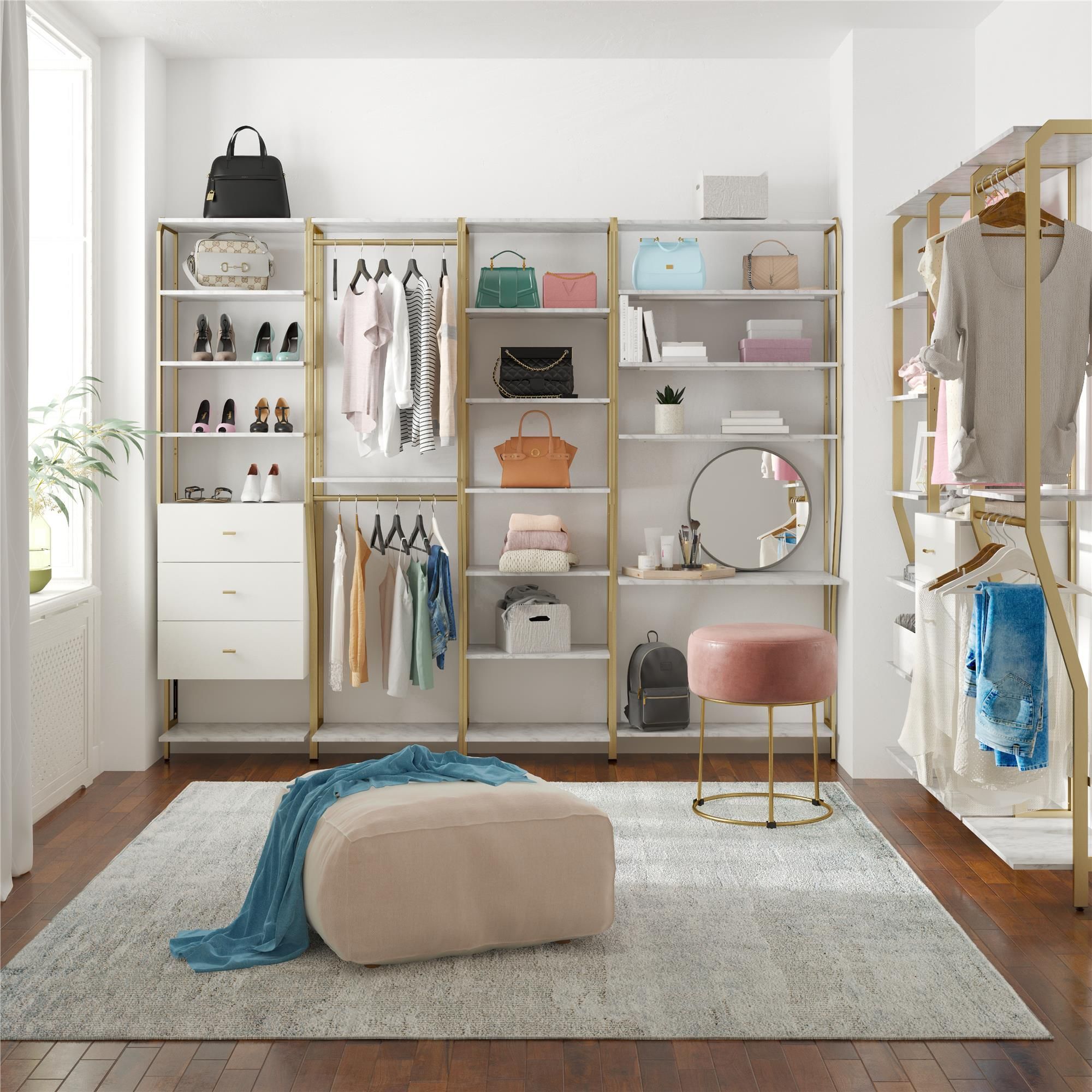 Gwyneth Closet System With 6 Shelves | Boutique Style Closet, Closet  Organizing Systems, Closet System Regarding 6 Shelf Wardrobes (Photo 10 of 15)
