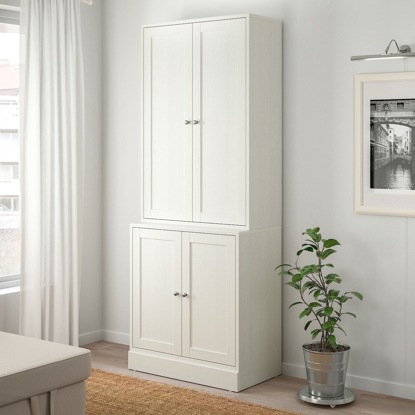 Havsta Storage Combination With Doors, White, 317/8x181/2x831/2" – Ikea Intended For 2 Separable Wardrobes (Photo 15 of 15)