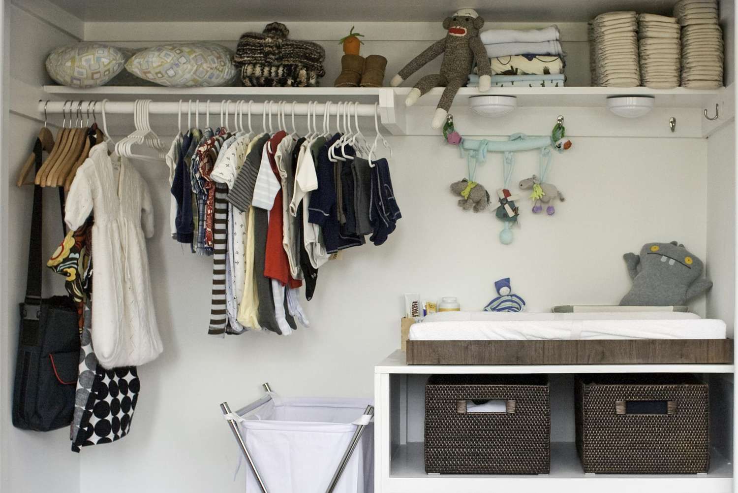 How To Organize A Baby's Closet Inside Wardrobe For Baby Clothes (Photo 12 of 15)